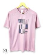 Stylish Pink Printed Half T-Shirt for Men