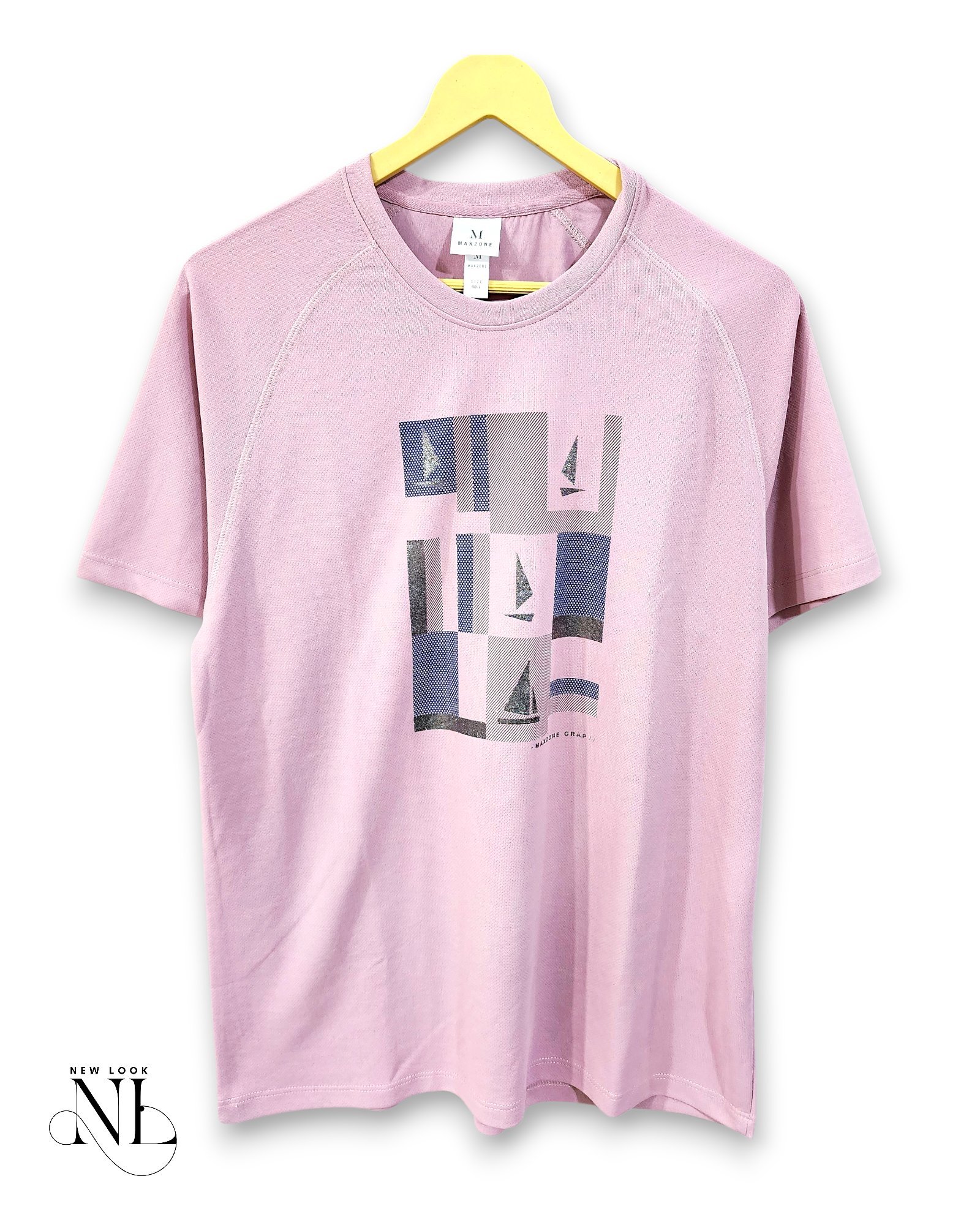 Stylish Pink Printed Half T-Shirt for Men Stylish Pink Printed Half T-Shirt for Men