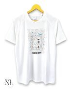 Stylish White Printed Half T-Shirt for Men