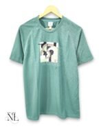 Stylish Light Green Printed Half T-Shirt for Men
