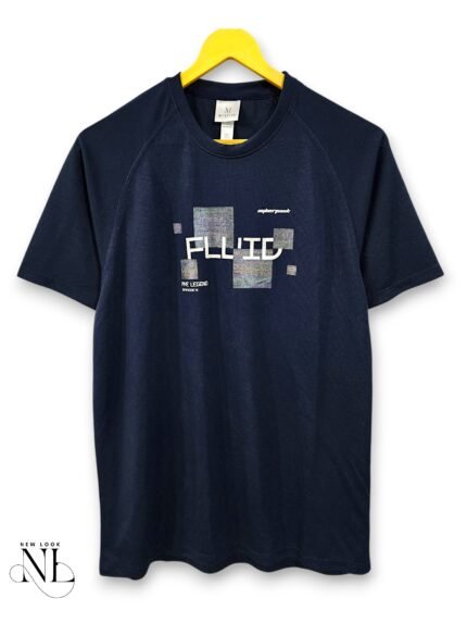 Stylish Navy Blue Printed Half T-Shirt for Men