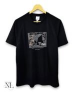 Stylish Black Printed Half T-Shirt for Men