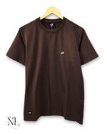 Classic Dark Brown Half T-Shirt for Men Premium