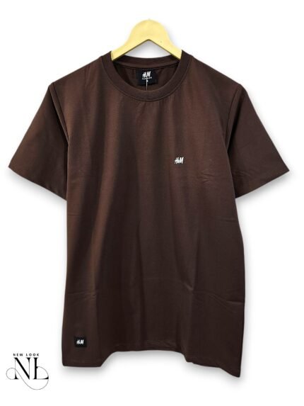 Classic Dark Brown Half T-Shirt for Men Premium