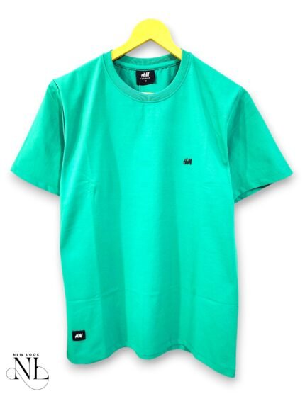 Classic Aqua Blue Half T-Shirt for Men Premium