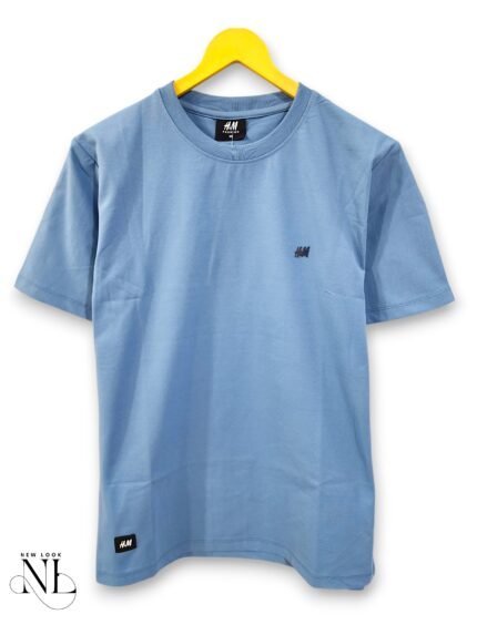 Classic Glaucous Blue Half T-Shirt for Men