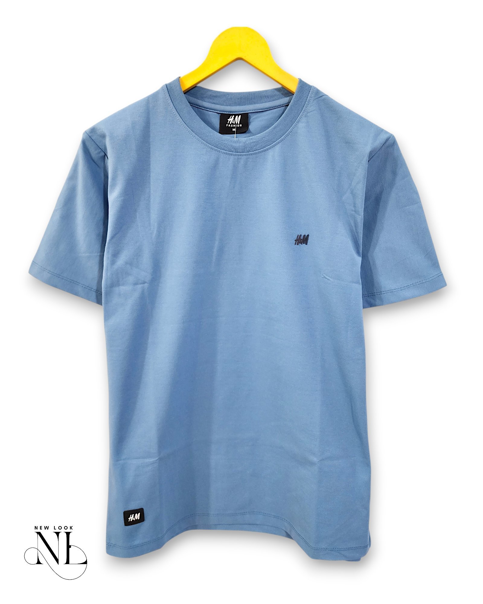 Classic Glaucous Blue Half T-Shirt for Men Classic Glaucous Blue Half T-Shirt for Men