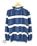 Trendy Dark Blue Stripe Full T-Shirt for Men & Premium