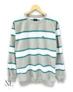 Trendy Light Green Stripe Full T-Shirt for Men & Classic