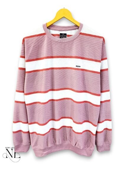 Trendy Pink Stripe Full T-Shirt for Men & Premium