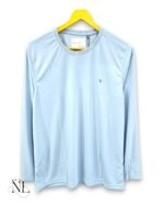 Compression Sky Blue Full Plain T-Shirt for Men