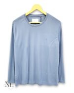 Compression Glaucous Blue Full Plain T-Shirt for Men