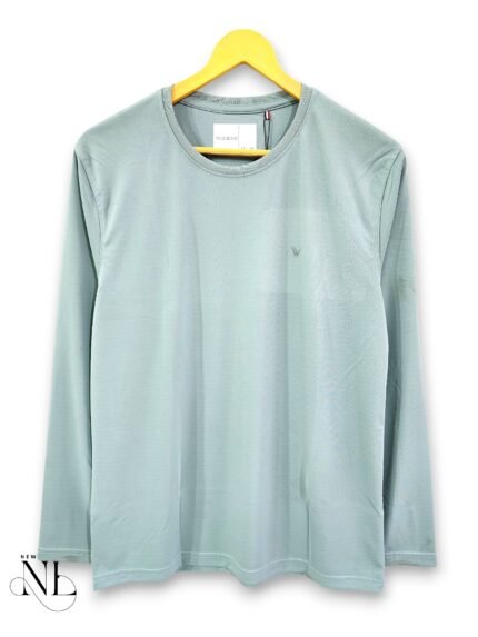 Compression Light Green Plain Full T-Shirt for Men