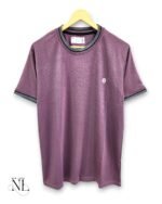 Plain Light Purple Half T-Shirt for Men & Premium