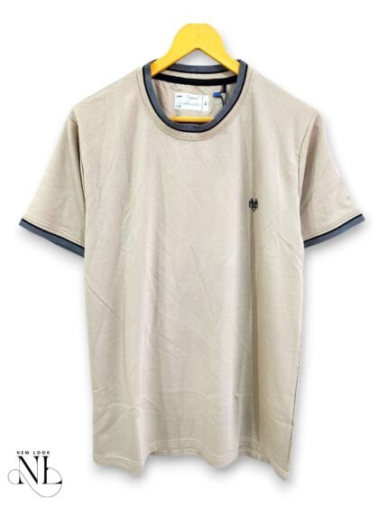 Plain Cream Half T-Shirt for Men & Premium Quality