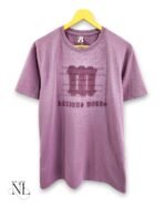 Trendy Dark Pink Printed Half T-Shirt for Men Premium