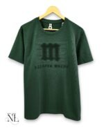 Trendy Dark Green Printed Half T-Shirt for Men
