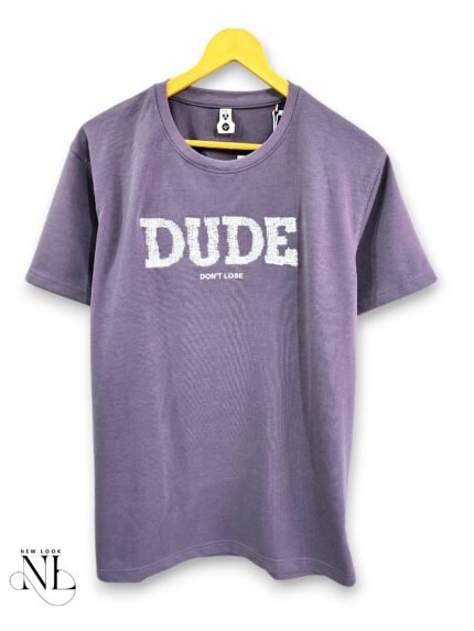 Trendy Purple Printed Half T-Shirt for Men Premium