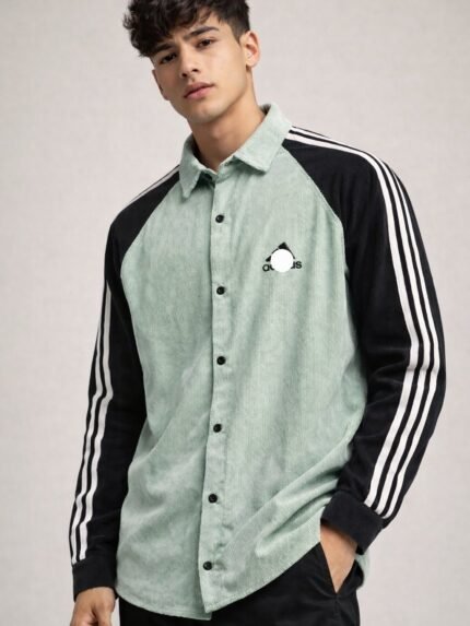 Buy Stylish Lite Green Korean Full Shirt for Men