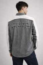 Buy Stylish Dark Grey Korean Full Shirt for Men