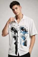 Buy Classic White Printed Oversize Shirt for Men