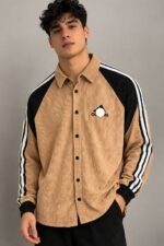 Stylish Cream Korean Full Shirt for Men & Essential