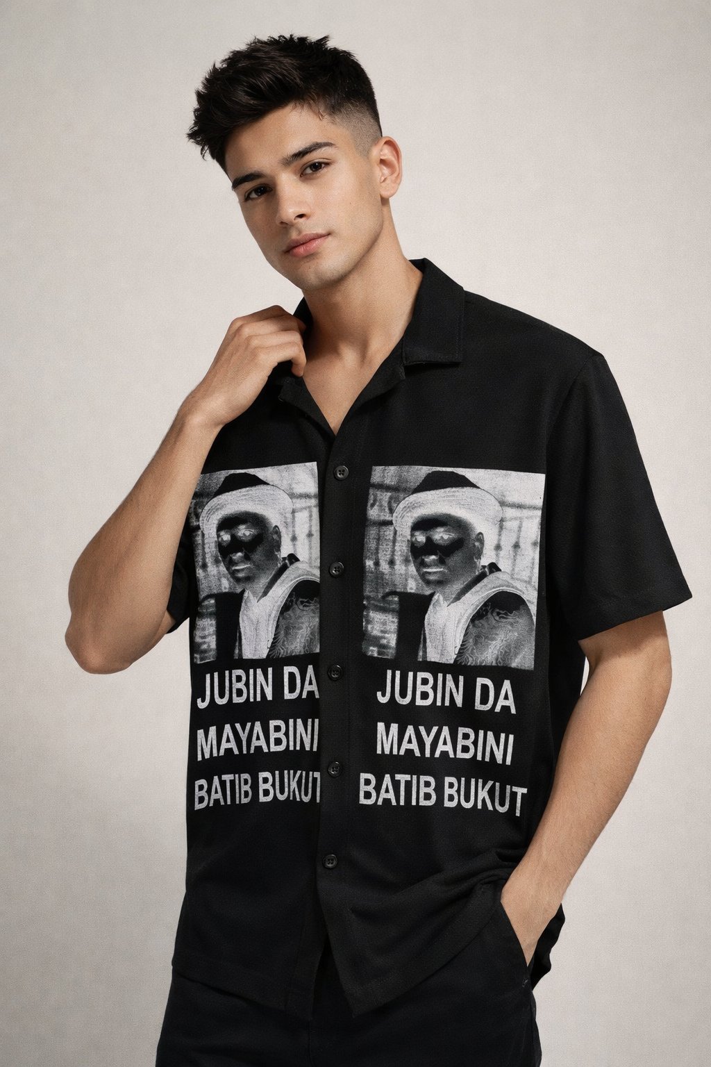 Buy Classic Printed Black Oversize Shirt for Men Buy Classic Printed Black Oversize Shirt for Men
