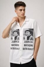 Buy White Printed Oversize Shirt for Men