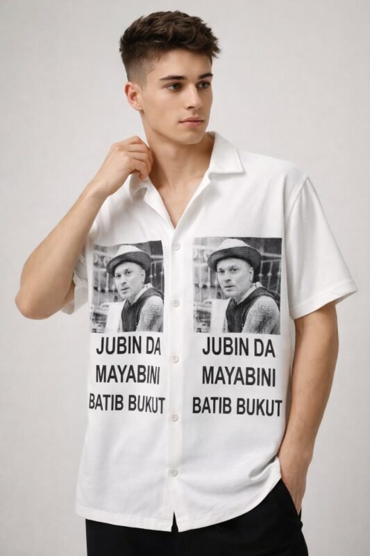 Buy White Printed Oversize Shirt for Men