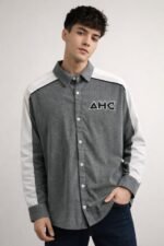 Buy Stylish Dark Grey Korean Full Shirt for Men