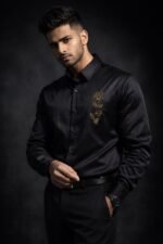 Solid Best Black Plain Full Shirt for Men & Premium