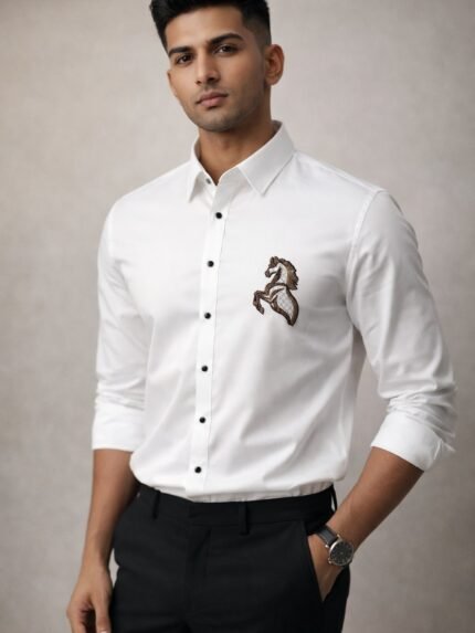 Solid Best White Plain Full Shirt for Men & Premium