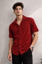 Stylish Maroon Oversize Shirt for Men