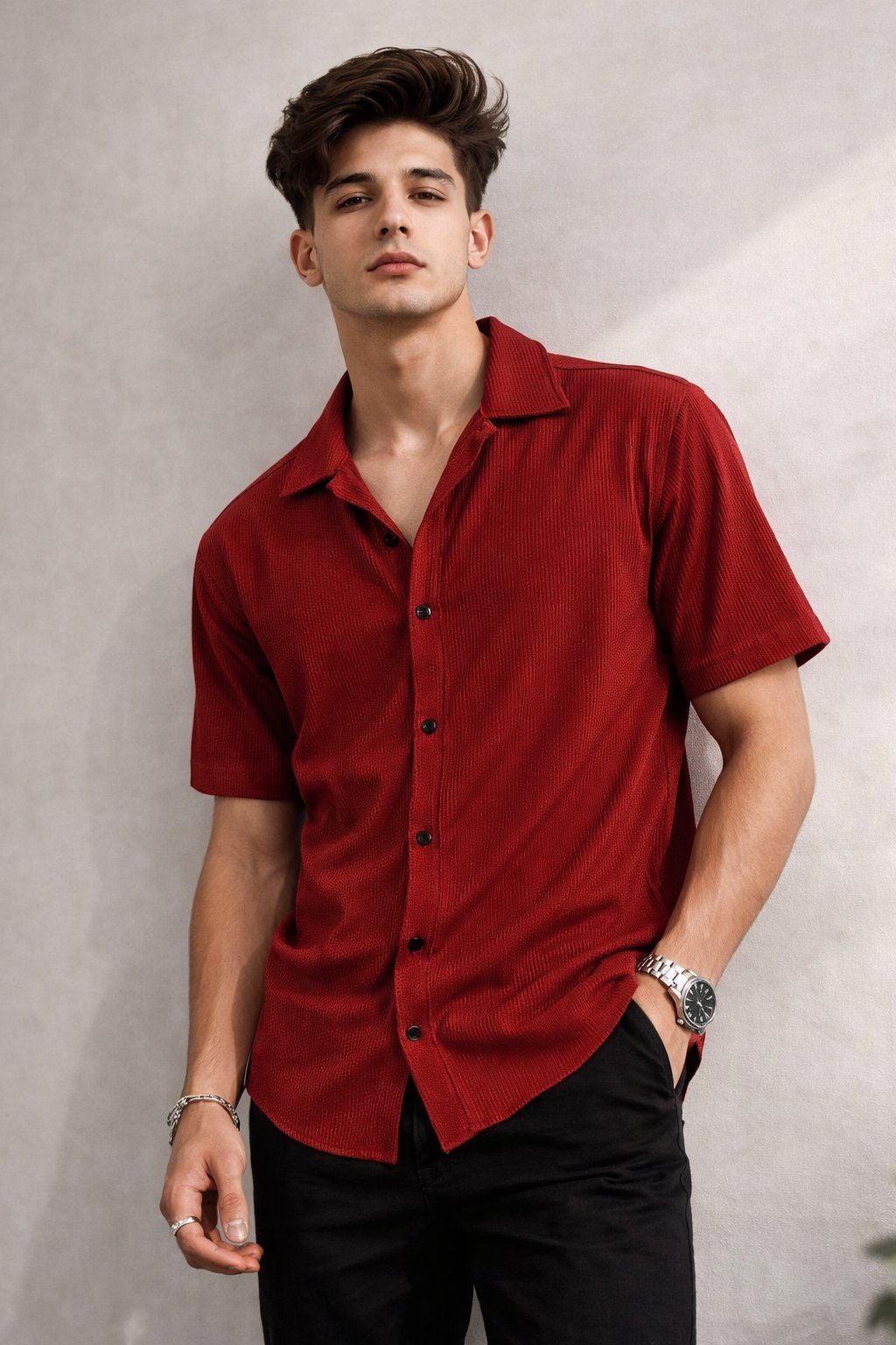 Stylish Maroon Oversize Shirt for Men Stylish Maroon Oversize Shirt for Men