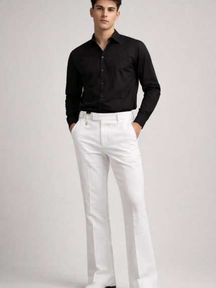Buy Best Classic Boot Cut White Pants for Men