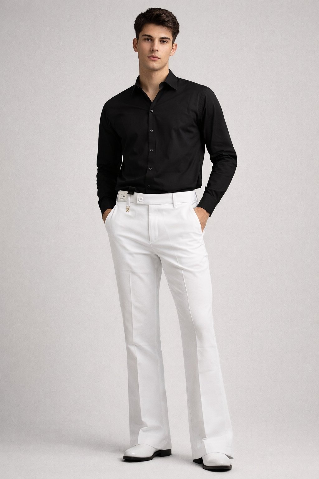 Buy Best Classic Boot Cut White Pants for Men Buy Best Classic Boot Cut White Pants for Men