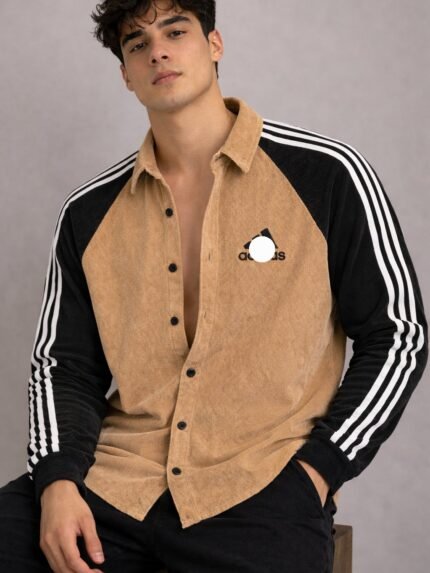 Stylish Cream Korean Full Shirt for Men & Essential