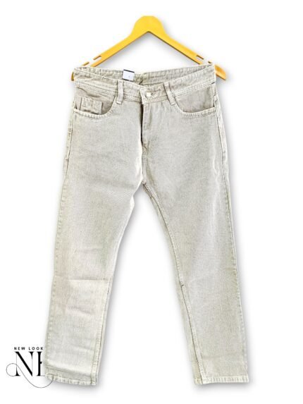 Stylish Cream Baggy Jeans for Men & Premium