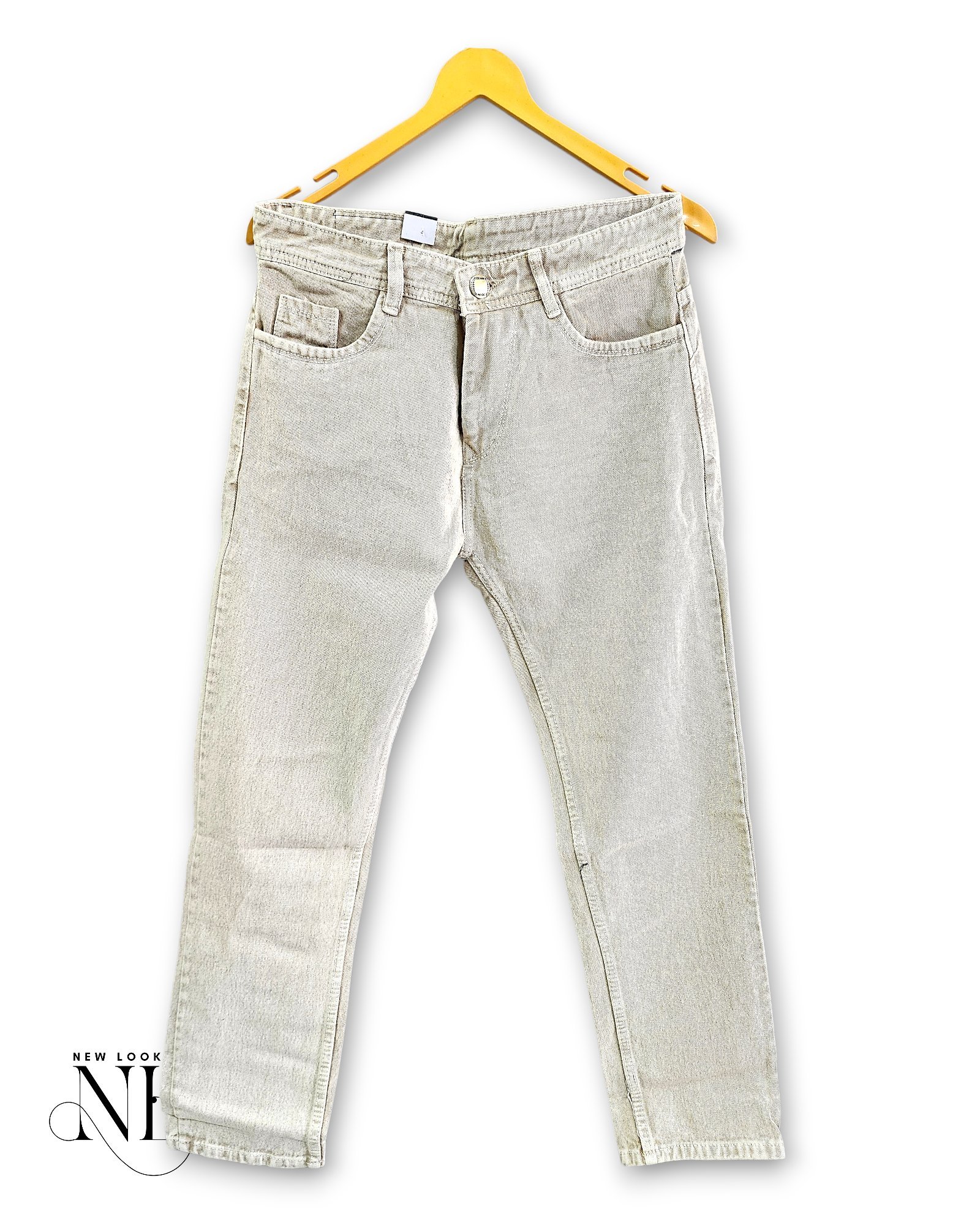 Stylish Cream Baggy Jeans for Men & Premium Stylish Cream Baggy Jeans for Men & Premium