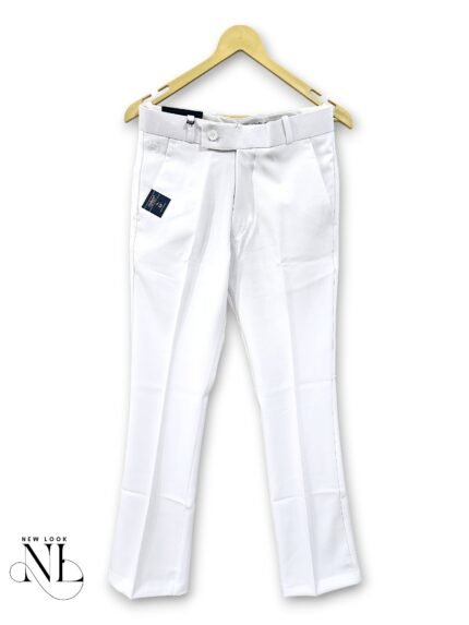 Classic White Boot Cut Pants for Men & Premium