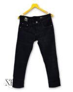 Trendy Jet Black Basic Jeans for Men