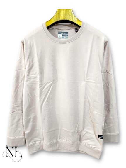 Trendy Cream Plain Full T-Shirt for Men