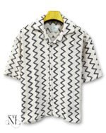 Oversize White Printed Shirt & Trendy Casual