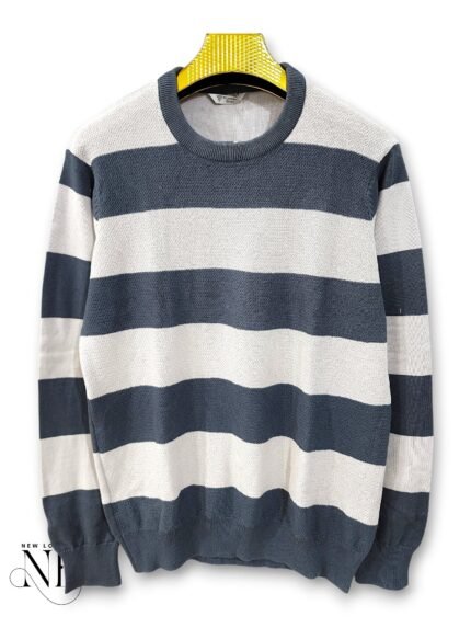 Classic Lite Grey Stripe T-Shirt Soft Cotton Comfort