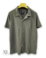 Trendy Oversize Dark Green Plain Shirt for Men