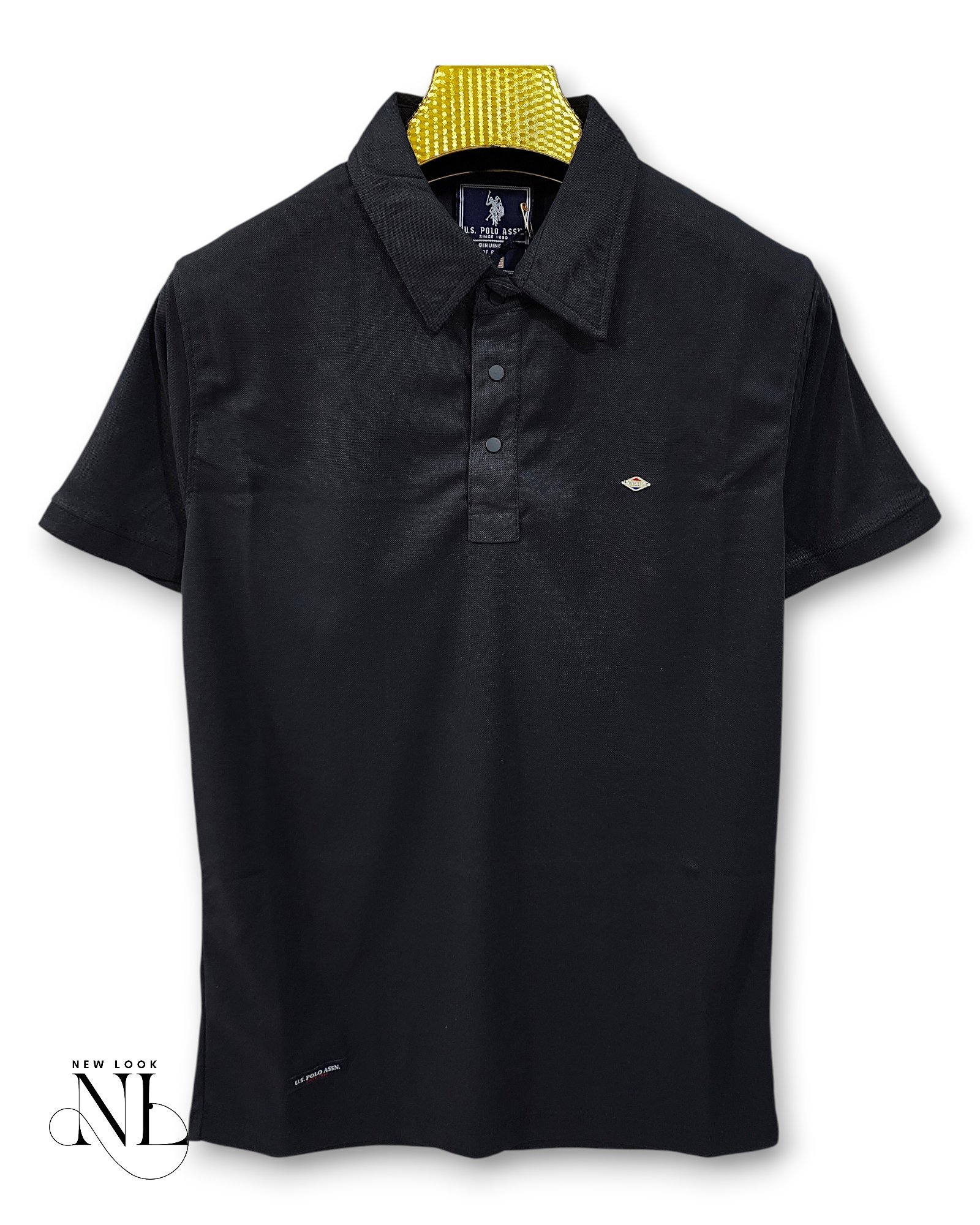 Trendy Black Plain Polo Half T-Shirt for Men Trendy Black Plain Polo Half T-Shirt for Men