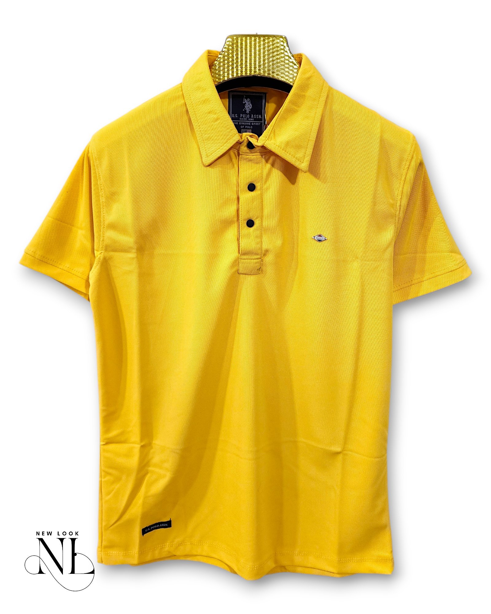 Trendy Yellow Plain Polo Half T-Shirt for Men Trendy Yellow Plain Polo Half T-Shirt for Men