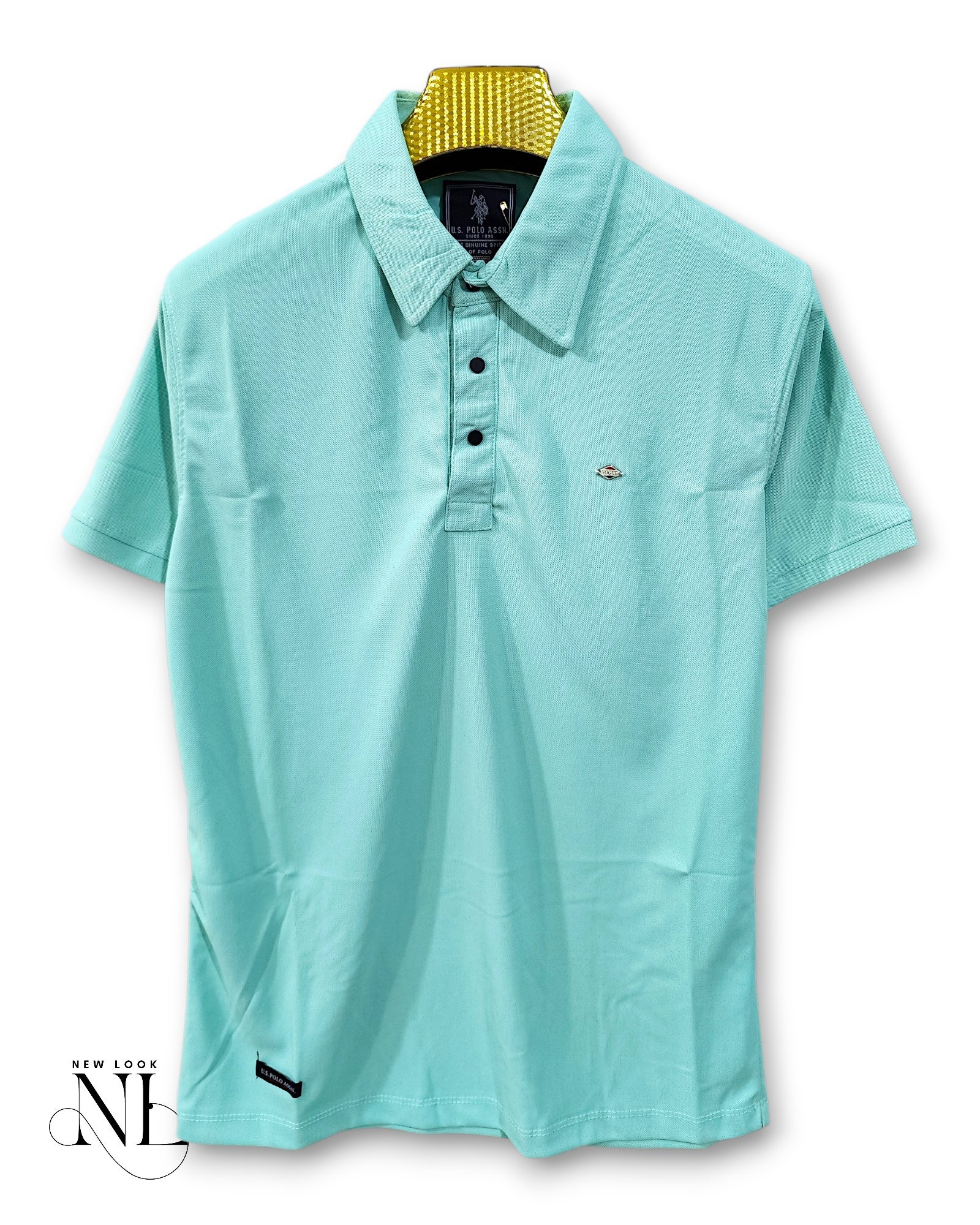 Trendy Light Green Plain Polo Half T-Shirt for Men Trendy Light Green Plain Polo Half T-Shirt for Men