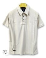 Stylish Cream Plain Polo Half T-Shirt for Men