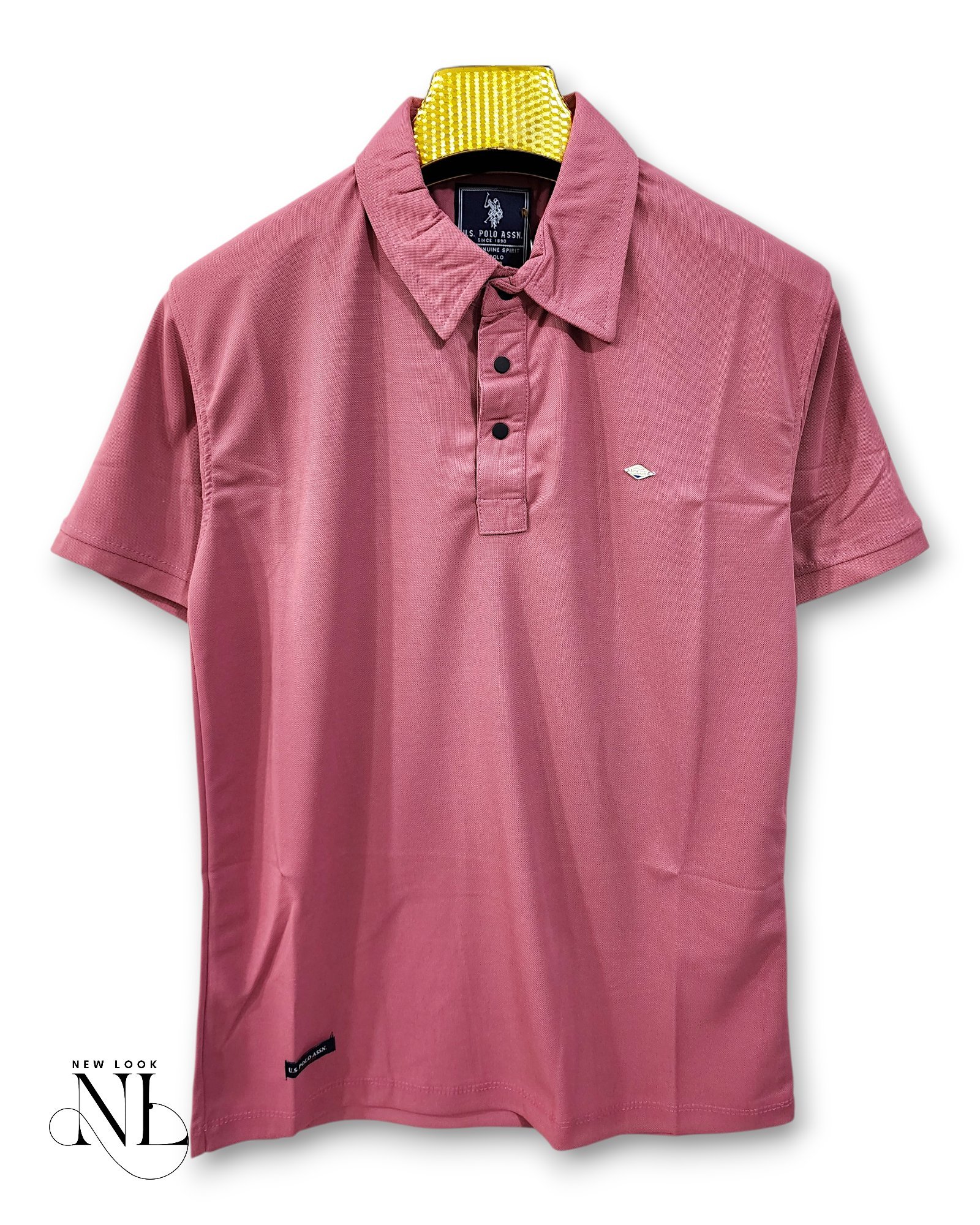 Stylish Pink Plain Polo Half T-Shirt for Men Stylish Pink Plain Polo Half T-Shirt for Men